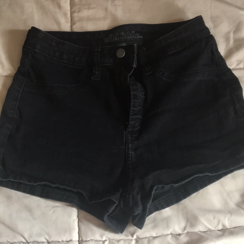 Black high wasted shorts